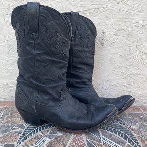 Durango Black Western Heeled Boots